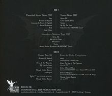 CD I: Unearthed Arcana Demo 1995, Vanitas Demo 1997, Moondance Madness Tape 1997.  
CD II: Promo Tape 98, From the Vaults Compilation. Unten links ein Logo mit Schriftzug.