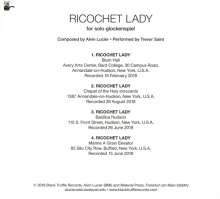 Alvin Lucier (geb. 1931): Ricochet Lady (Digipak), CD