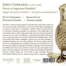 John Coprario (1570-1626): Transkriptionen italienischer Madrigale - "John Coprario - Parrot or Ingenious Parodist", CD