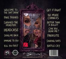 Texte: "Welcome to the Shit Show", "Fake Friends", "Get it Right", "No More Chances". Zerbrochener Spiegel mit Gesichtern.