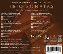 Jakob Friedrich Kleinknecht (1722-1794): Triosonaten für 2 Flöten &amp; Bc, CD