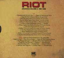 Riot: Archives Volume Three: 1987 - 1988, 1 CD und 1 DVD