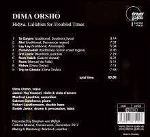 Dima Orsho (geb. 1975): Hidwa: Lullabies For Troubled Times, CD