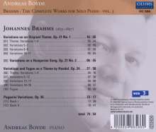 Johannes Brahms (1833-1897): Variationen, CD