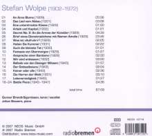 Stefan Wolpe (1902-1972): Lieder, CD