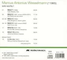 Marcus Antonius Wesselmann (geb. 1965): Solowerke I, CD