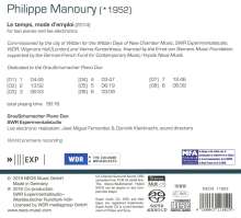 Philippe Manoury (geb. 1952): Le temps, mode d'emploi für 2 Klaviere &amp; Elektronik, Super Audio CD