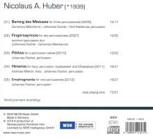 Nicolaus Anton Huber (geb. 1939): Kammermusik für Percussion "Percussion Pieces", CD