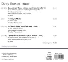 David Gorton (geb. 1978): Kammermusik "Farnabye's Maske", CD