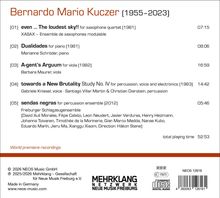 "B. M. Kuczer (1955–2023), Werke für Saxophon, Klavier, Viola, Schlagzeug; Gesamtdauer: 52:53. Weltpremieren-Aufnahmen."