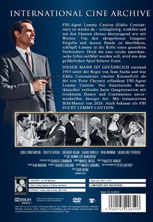 INTERNATIONAL CINE ARCHIVE. FBI-Agent Lemmy Caution ermittelt undercover. Film von 1953, restauriert, humorvolle Gangstergeschichte.