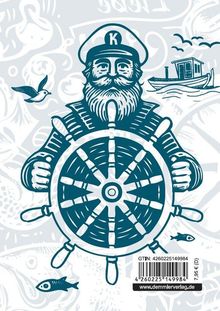 GTIN: 4260225149984. 7,95 € (D). www.demmlerverlag.de. Illustration: Ein bärtiger Kapitän mit Steuerrad, Möwe und Boot.