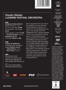 Claudio Abbado  &amp; Lucerne Festival Orchestra, DVD