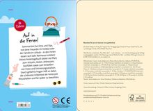 "Auf in die Ferien!" Ab 7 Jahren. Sommerfest bei Oma und Opa, Abenteuer erleben, Ferientagebuch mit Platz zum Malen und Einkleben.