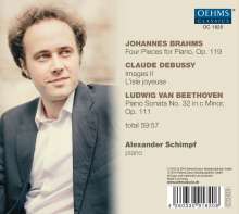 Alexander Schimpf - Brahms / Debussy / Beethoven, CD
