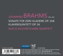 Johannes Brahms (1833-1897): Sonate für 2 Klaviere op.34, 2 CDs