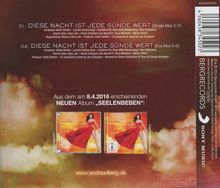 Andrea Berg: Diese Nacht ist jede Sünde wert, Maxi-CD