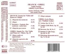 Edvard Grieg (1843-1907): Sonate f.Violine &amp; Klavier Nr.3, CD