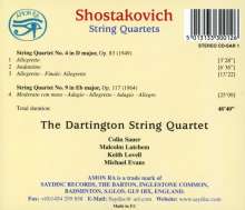 Dmitri Schostakowitsch (1906-1975): Streichquartette Nr.4 &amp; 8, CD