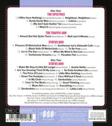 Disc One enthält Songs von The Spectres, The Traffic Jam und Status Quo, Disc Two nur von Status Quo. Oben ist ein BGO Records Logo.