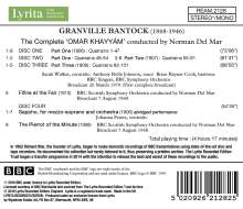 Granville Bantock (1868-1946): Omar Khayyam, 4 CDs