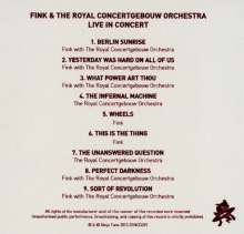 Fink        (UK): Fink &amp; The Royal Concertgebouw Orchestra - Live In Concert, CD