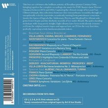 Warner Classics Logo. Texte: Brazilian Soul, Shostakovich, Rachmaninov, Poulenc. Cristina Ortiz Piano. Recordings 1973-1980.