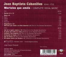 Juan Bautista Cabanilles (1644-1712): Sämtliche Vokalwerke "Mortales que amais", 2 CDs