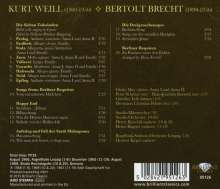 Kurt Weill (1900-1950): Die Sieben Todsünden (Songs), CD
