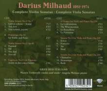 Darius Milhaud (1892-1974): Sonaten für Violine &amp; Klavier Nr.1 &amp; 2, 2 CDs