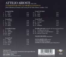 Attilio Ariosti (1666-1729): Lessons Nr.1-6 für Viola d'amore &amp; Bc (London 1724), CD