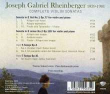 Josef Rheinberger (1839-1901): Sonaten für Violine &amp; Klavier Nr.1 &amp; 2, CD
