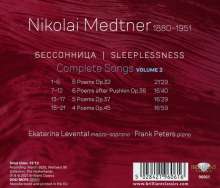 Nikolai Medtner (1880-1951): Sämtliche Lieder Vol.2 "Sleeplessness", CD