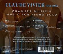 Claude Vivier (1948-1983): Kammermusik &amp; Klavierwerke, CD