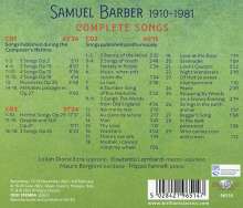 Samuel Barber (1910-1981): Sämtliche Lieder, 3 CDs