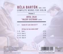 Bela Bartok (1881-1945): Sämtliche Werke für Violine Vol.2, CD