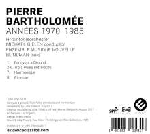 Pierre Bartholomee (geb. 1937): Fancy as a Ground für Ensemble, CD