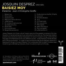 Josquin Desprez (1440-1521): Chansons - "Baisiez Moy", CD