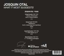 Josquin Otal - What it most suggests, CD
