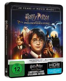 Harry Potter und der Stein der Weisen (Jubiläumsedition inkl. Magical Movie Mode) (Ultra HD Blu-ray &amp; Blu-ray im Steelbook), 1 Ultra HD Blu-ray und 2 Blu-ray Discs