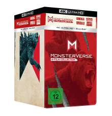 Monsterverse (Ultra HD Blu-ray &amp; Blu-ray im Steelbook), 4 Ultra HD Blu-rays und 4 Blu-ray Discs
