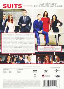 Suits Season 5, 4 DVDs