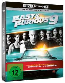 Fast &amp; Furious 9 - Die Fast &amp; Furious Saga (Ultra HD Blu-ray &amp; Blu-ray im Steelbook), 1 Ultra HD Blu-ray und 1 Blu-ray Disc