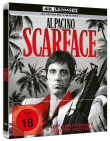Scarface (1983) (40th Anniversary Limited Edition) (Ultra HD Blu-ray &amp; Blu-ray im Steelbook), 1 Ultra HD Blu-ray und 1 Blu-ray Disc