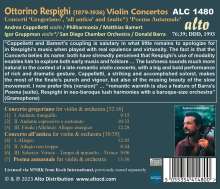 Ottorino Respighi (1879-1936): Concerto gregoriano für Violine &amp; Orchester, CD