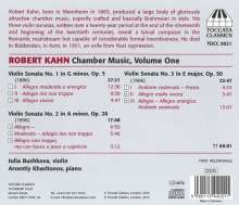 Robert Kahn (1865-1951): Kammermusik Vol.1 - Sonaten für Violine &amp; Klavier, CD