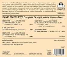 David Matthews (geb. 1943): Sämtliche Streichquartette Vol.4, CD