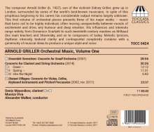 Arnold Griller (geb. 1937): Orchesterwerke Vol.1, CD