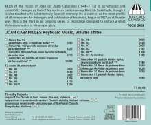 Juan Bautista Cabanilles (1644-1712): Musik für Tasteninstrumente Vol.3, CD