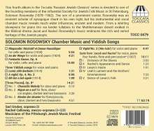 Solomon Rosowsky (1878-1962): Kammermusik und jiddische Lieder, CD